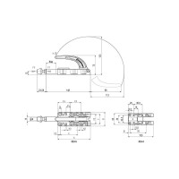 Зажим плунжерный с горизонтальным кронштейном KUKAMET, усилие 714 кг 533-4-Q14