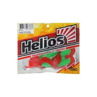 Твистер Helios hs-10-021 credo 2.35"/6.0 см, lime/red, 7шт 00000130895