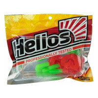 Твистер Helios hs-27-021 credo double tail 1.96"/5 см, lime/red, 10шт 00000164028