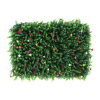 Искусственная изгородь INBLOOM 60x40 см Самшит с цветами, полипропилен 172-032