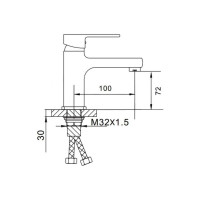 Смеситель для умывальника D-Lin черный D110366-A