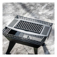 Гриль с чугунной решеткой FIRE-HOUSE Rg-Листья-стейк