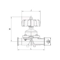 Мембранный клапан TITAN LOCK нержавеющая сталь 316, тип clamp-clamp, DN50 D in TL50DVCLSS