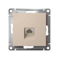Компьютерная розетка Systeme Electric Atlasdesign песочный rj45, кат 6е ATN001286