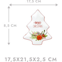 Набор фигурных тарелок-блюд для сервировки Nouvelle magic of christmas елка, 2 шт., 17.5x21.5 см 1620122-Н2