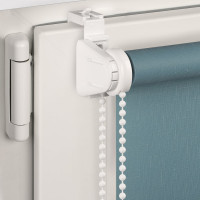 Рулонная штора PRAKTO SHANTUNG 65x160 см, бирюзовый 9403220558