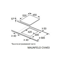 Индукционная варочная панель MAUNFELD CVI453STBK