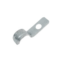 Металлическая однолапковая скоба Промрукав усиленная, противопожарная, СМОУ d12-13 мм, отв. d 6.5 мм, 100 шт. PR13.02422