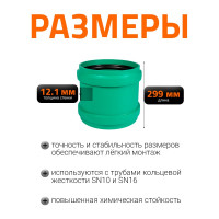 Ремонтная муфта ливневой канализации Ostendorf 315 мм 778800