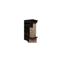 Портал Firelight Forte Wood 30, камень коричневый, шпон темный дуб НС-1292164