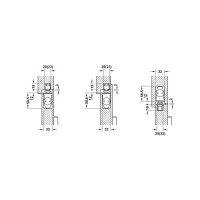 Скрытый доводчик Hafele DCL34EN2 шина 29 мм, без фиксатора, серебристый 931.85.029