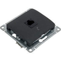 Телефонная розетка Systeme Electric Glossa rj11, антрацит GSL000781T