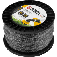 Леска двухкомпонентная EXTRA CORD (2.7 мм, 196 м, витой квадрат, на DIN катушке) для триммера Denzel 96824