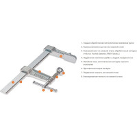 Столярная F-образная струбцина KANCA 120x400 мм, 60108010040