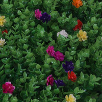Искусственная изгородь INBLOOM 60x40 см Самшит с цветами, полипропилен 172-032