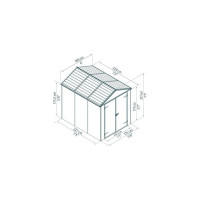 Хозблок Palram Keter RUBIKON 6x8 темно-серый 706788