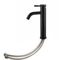 Смеситель для умывальника ARGOTECH под чашу, solid чёрный, d-35 нерж. сталь 43986