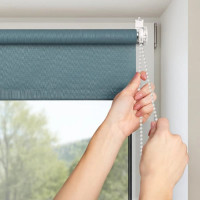 Рулонная штора PRAKTO SHANTUNG 95x160 см, бирюзовая 9403218693