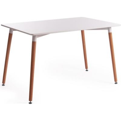 Стол Tetchair John (mod. t1001) МДФ/дерево, 80x120x75 см, white (белый) / natural (натуральный) 15181