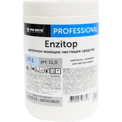 Шампунь с энзимами для чистки ковров PRO-BRITE ENZITOP 1 л. 277-1