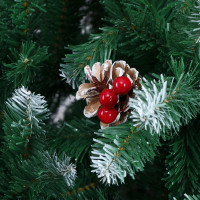 Елка Зимнее волшебство Иней с ягодами, 270 см, d нижнего яруса 135 см, 1850 веток 540650