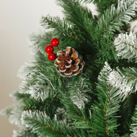 Елка Зимнее волшебство Иней с ягодами, 180 см, d нижнего яруса 117 см, 780 веток 540647