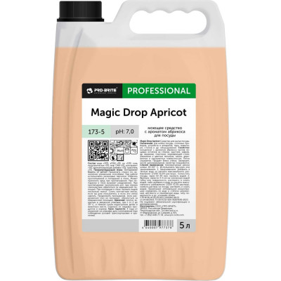 Средство для мытья посуды с ароматом абрикоса PRO-BRITE MAGIC DROP APRICOT 5 л 173-5
