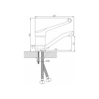 Смеситель для кухни Diadonna с коротким изливом D80-445126