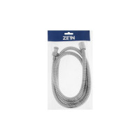Душевой шланг ZEIN Z46PS 1/2, 150 см, гайки металл, с пластиковой втулкой, нержавеющая сталь 5482385