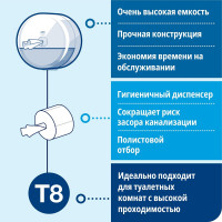 Диспенсер для туалетной бумаги в рулонах TORK SmartOne Т8, черный 680008 22861