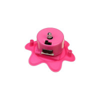 Садовый фонарь Luazon на солнечной батарее "Цветок красный", 32 см, d=6 см, 1 led, пластик 2996759