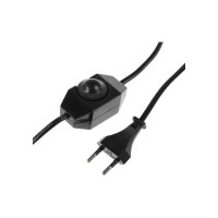 Сетевой шнур с диммером для бра Luazon 100 Вт, 1,5 м, черный 4411048