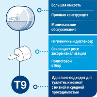 Диспенсер для туалетной в мини-рулонах бумаги TORK SmartOne Т9, черный 681008 22733