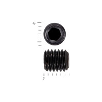 Установочный винт с внутренним шестигранником КРЕП-КОМП DIN 913, 6x5, пр. 12.9, тупой конец, черный, 100 шт. ву65пр