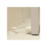 Дверной ограничитель LOCKLAND изогнутый, цвет рисовый 7116084