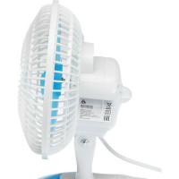Настольный вентилятор LUAZON LOF-04, 15 Вт, 15 см, 2 режима, пластик, бело-голубой 4021009