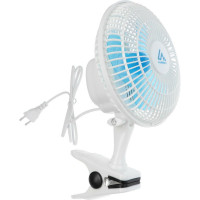Настольный вентилятор LUAZON LOF-04, 15 Вт, 15 см, 2 режима, пластик, бело-голубой 4021009