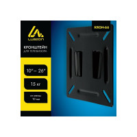 Фиксированный кронштейн для ТВ LUAZON KrON-66 10-26", 10 мм от стены, черный 2810450