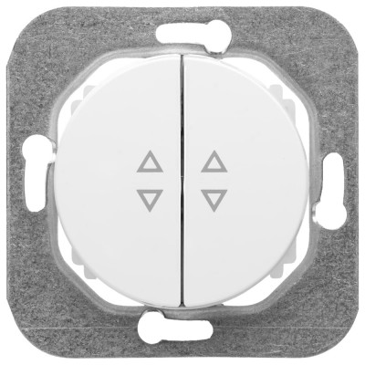 Механизм выключателя Bylectrica 2-клавишный, проходной, скрытая установка, серия ПРОВАНС С(6+6) 10-3363 перламутр