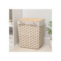 Корзина для белья Доляна Уют плетеная прямоугольная 39x29x48 см 5469842