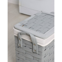 Корзина для белья Доляна Плетение1 33,5x23,5x42 см, серая 2778464