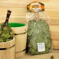 Веник для бани Добропаровъ Элитный, дубовый, 55 см, с обмотанной ручкой, объёмный 3749971