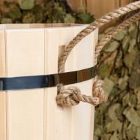 Запарник из липы Добропаровъ 13 л, пластиковая вставка, с крышкой 2543409