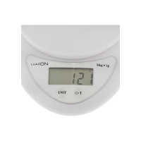 Кухонные электронные весы LUAZON LVK-501 до 5 кг, белые 1147001