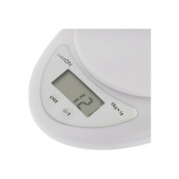 Кухонные электронные весы LUAZON LVK-501 до 5 кг, белые 1147001