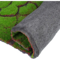 Искусственный декоративный мох Greengo полотно 1х1 м, рельефный, камни, зеленый на черном 5203162