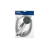 Набор для душа Zein Z0401, шланг 150 см, держатель, гайки металл, лейка 1 режим 6931445