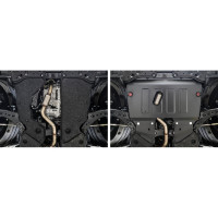 Защита картера и КПП АвтоБроня для Toyota Highlander U70 2020- г.в., штампованная, сталь 1.8 мм 111.09549.1