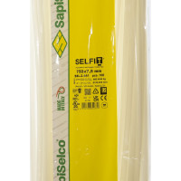 Стяжки натурального цвета SapiSelco 7.5х750 мм, полиамид 6.6, уп. 100 шт. SEL.2.441R