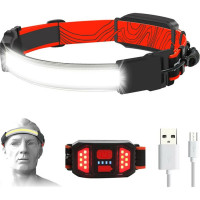 Налобный фонарь СИМАЛЕНД аккумуляторный, 5 Вт, 1200 мАч, COB, USB, 12x6 х 5 см 7609837